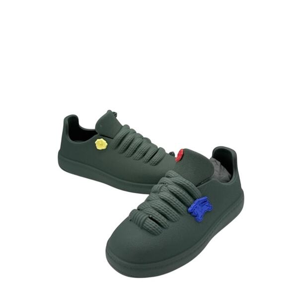 RETAIL $795 Burberry Green Bubble Sneakers*Rubber Low Tops*NEW in Box*Size 41 - Picture 3 of 16